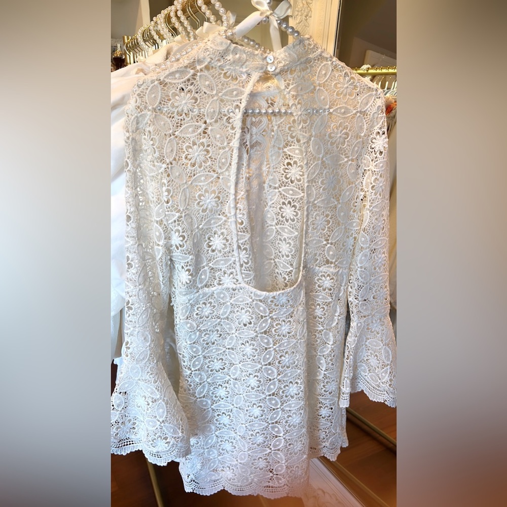Free People Guipure Lace Mini Dress - Picture 2 of 12